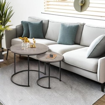 Yaheetech Rustic Nesting Coffee Table Set for Small Spaces