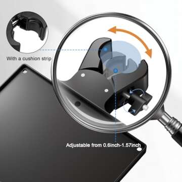 BILIONE Microphone Stand Tray with Crab Clamp, 10.6" x 7.8" Large Mic Stand Tray Shelf Clamp on Musi...