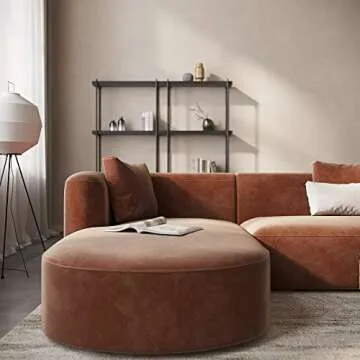 Luxury Modern Velvet Sofa with Curved Back Design