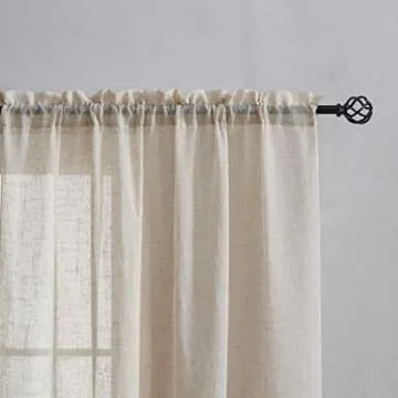 Elegant Home Brilliant Natural Linen Curtains for All Spaces