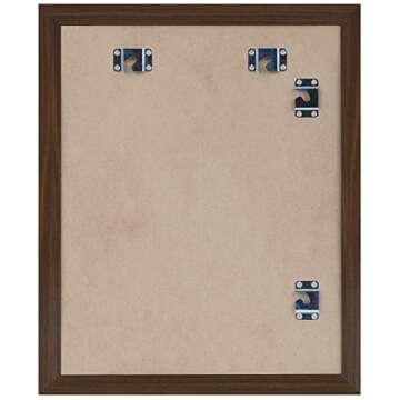Americanflat 10x12.5 Kids Art Frame - Front Loading Picture Frame Holds 100 Artworks - Use as 8.5x11 Frame with Mat or 10x12.5 Frame Without Mat - My Mini Masterpiece - Walnut