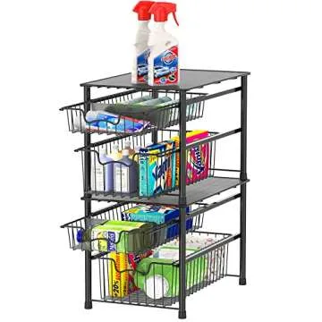 Simple Houseware Stackable Basket Drawer for Easy Organization