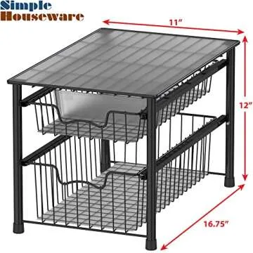 Simple Houseware Stackable Basket Drawer for Easy Organization