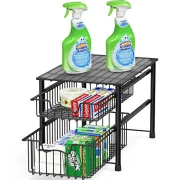 Simple Houseware Stackable Basket Drawer for Easy Organization