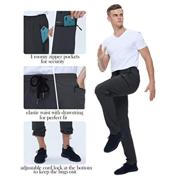 VEOBIKE Mens Outdoor Fishing Pants - Quick Dry and Water Resistant
