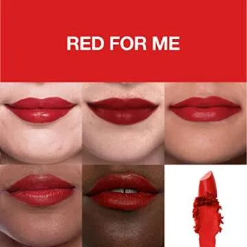 Maybelline Color Sensational Made for All Lipstick, Crisp Lip Color & Hydrating Formula, Red For Me, Red, 1 Count