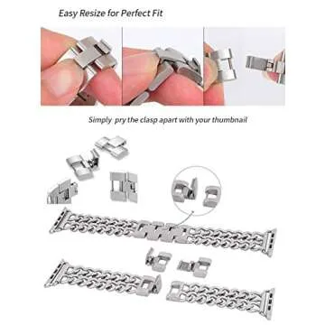 Stylish Stainless Steel Apple Watch Band for All Models