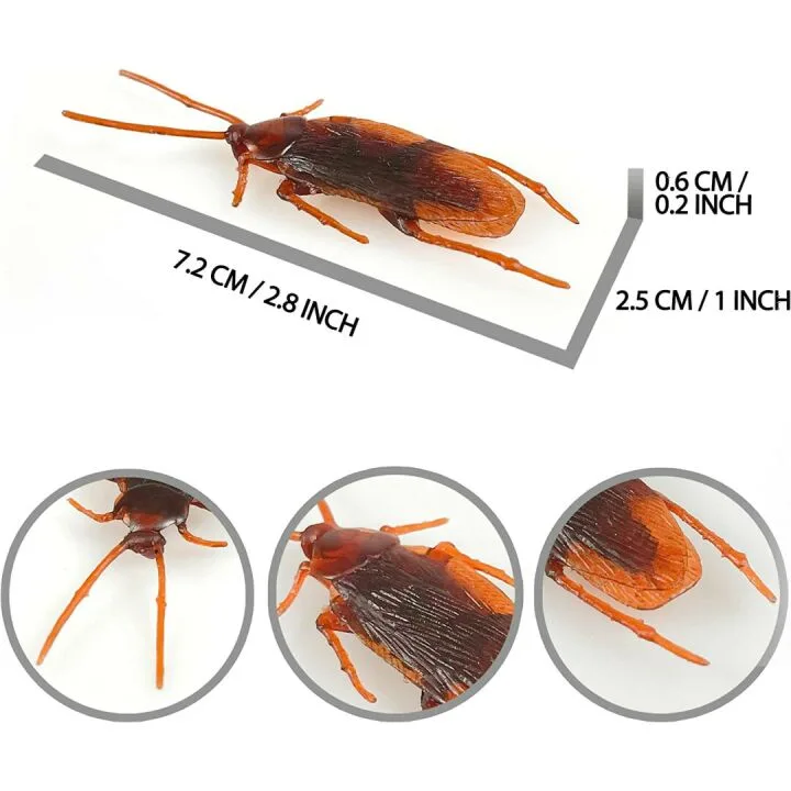 Realistic Fake Cockroaches Pack of 100 for Pranks