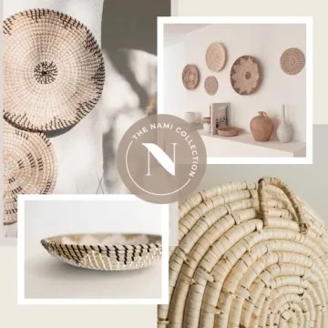 Five Seagrass Baskets Set for Stylish Home Decor
