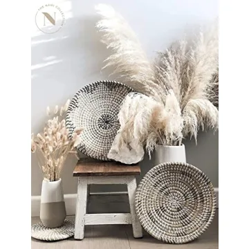 Five Seagrass Baskets Set for Stylish Home Decor