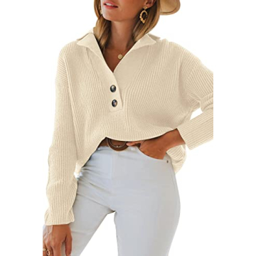LILLUSORY Cozy Women's V Neck Pullover Sweater