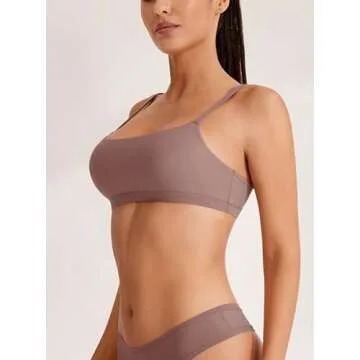 REORIA Women's Scoop Neck Wireless Bralette T Shirt Bras No Padding Ultra Comfortable Soft Smoothing...