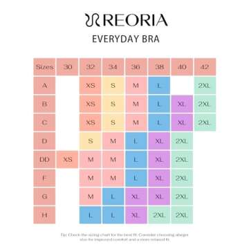 REORIA Women's Scoop Neck Wireless Bralette T Shirt Bras No Padding Ultra Comfortable Soft Smoothing No Underwire Seamless Bras Umber Medium