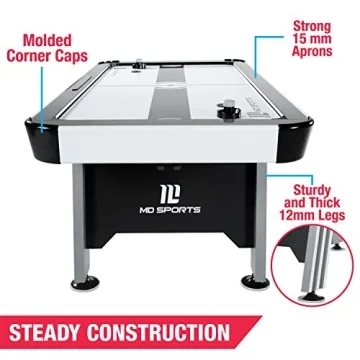 MD Sports 7' Arcade Air Hockey Table with LED Lights & Sound