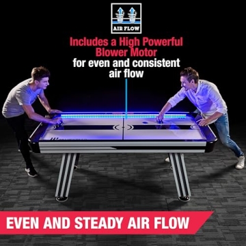 MD Sports 7' Arcade Air Hockey Table with LED Lights & Sound