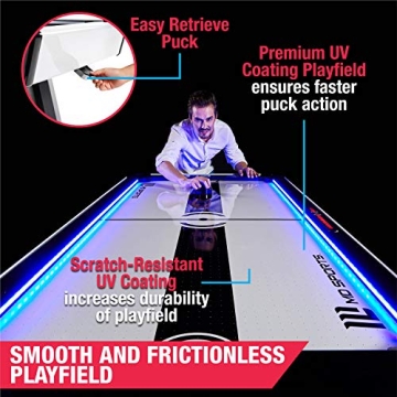 MD Sports 7' Arcade Air Hockey Table with LED Lights & Sound