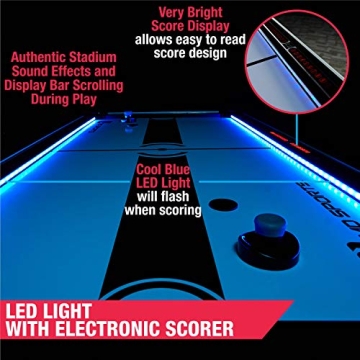 MD Sports 7' Arcade Air Hockey Table with LED Lights & Sound