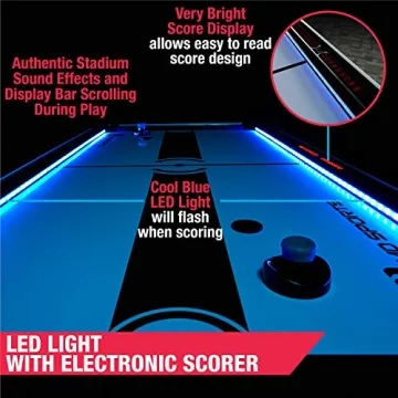 MD Sports 7' Arcade Air Hockey Table with LED Lights & Sound