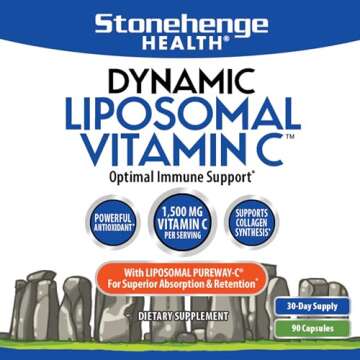 Dynamic Liposomal Vitamin C 1500mg - 90 Capsules - Advanced Formula - Phospholipids sourced from Non...