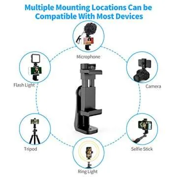 Owine Universal Dual Cell Phone Tripod Mount Adapter Premium Smartphone Clamp, Compatible with iPhone,Samsung Galaxy,Note,Lg,All Smartphones Perfectly.Connects to Tripod, Monopod, Selfie Stick