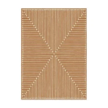 Stylish RUGGABLE Inkdrop Camel & Ivory Area Rug