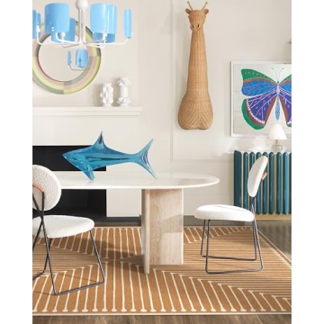 Stylish RUGGABLE Inkdrop Camel & Ivory Area Rug