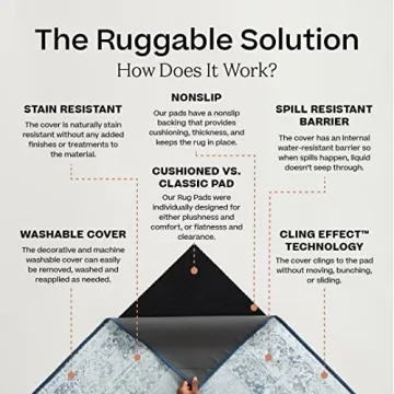 Stylish RUGGABLE Inkdrop Camel & Ivory Area Rug