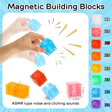 TOY Life 36PCS Colorful Magnetic Blocks for Kids