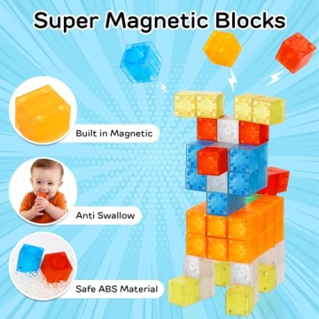 TOY Life 36PCS Colorful Magnetic Blocks for Kids