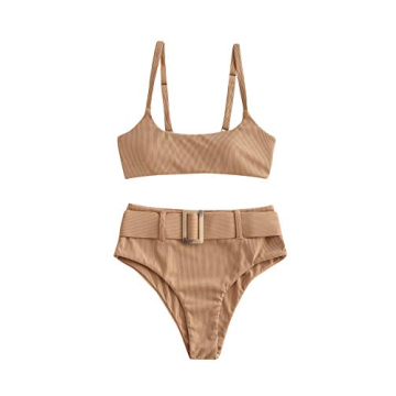 SOLY HUX Women's Spaghetti Strap High Waisted Bikini