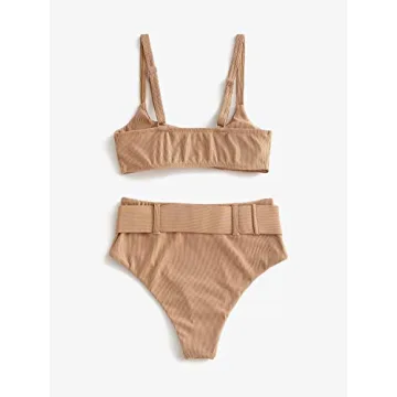 SOLY HUX Women's Spaghetti Strap High Waisted Bikini