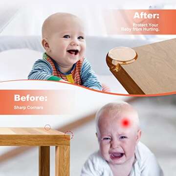 MRWALK Table Corner Protector Guards for Baby Satety - Furniture Corner Guard & Edge Safety Bumpers, Cover Sharp Furniture,Table Edges and Cabinets (12Packs-07)