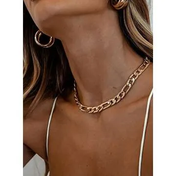 iF YOU Gold Layered Chain Necklace Set for Women