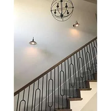 KAYYELAMP 2-Wall Light Battery Run Remote Control No Wired Retro Industrial Black Wall Lamp Lighting Fixture Wall Decor for Indoor Staircase Laundry-Easy to Install,Dimmer,Battery Not Included