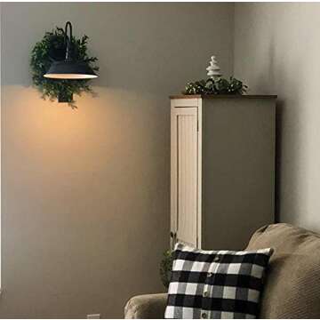 KAYYELAMP 2-Wall Light Battery Run Remote Control No Wired Retro Industrial Black Wall Lamp Lighting Fixture Wall Decor for Indoor Staircase Laundry-Easy to Install,Dimmer,Battery Not Included