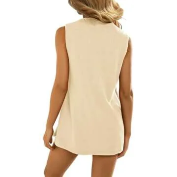 Imily Bela Womens Summer Sweater Sets Sleeveless Knit Tank Tops Matching Shorts 2 Piece Beach Vacation Outfits