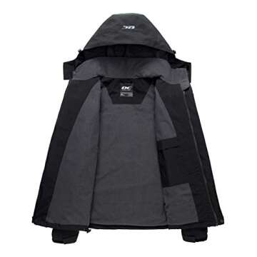 Diamond Candy Men's Waterproof Rain Jacket with Hood Lightweight Raincoat Outdoor Windproof Windbreaker for Hiking Travel