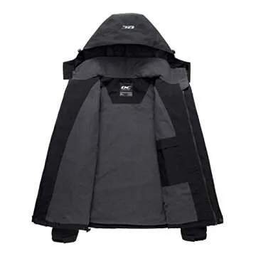 Diamond Candy Men's Waterproof Rain Jacket with Hood Lightweight Raincoat Outdoor Windproof Windbreaker for Hiking Travel