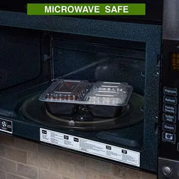 Meal Prep Container Reusable 3 Compartment With Lids 25 Sets [30oz] -Food Prep Containers, Food Storage Bento Box, Portion Control | Stackable | Microwave | Dishwasher | Freezer Safe