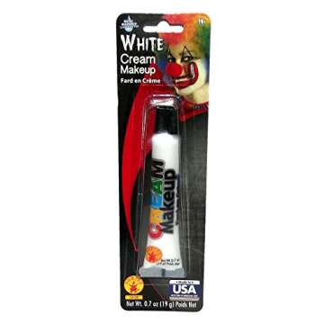 Rubie's Costume Co. Mehron White Cream Makeup 0.7 oz - Perfect for Halloween & Cosplay