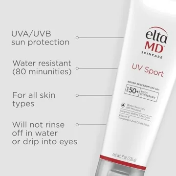 EltaMD UV Sport Sunscreen Lotion SPF 50 for Face & Body
