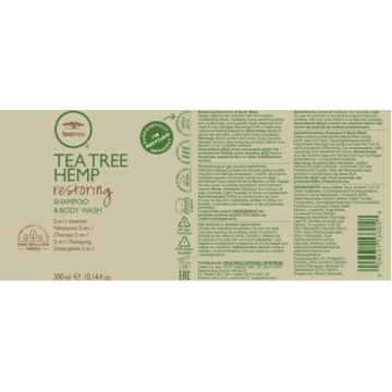 Tea Tree Hemp Shampoo & Body Wash 2-in-1 Cleanser 33.8 fl. oz.