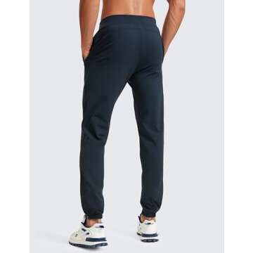 CRZ YOGA Mens 4-Way Stretch Golf Joggers with Pockets 30" - Track Gym Athletic Workout Hiking Pants ...