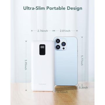 Portable Charger with Built-in Cables for Travel