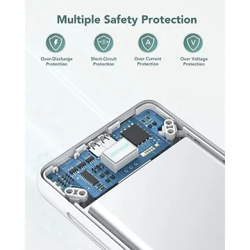 Portable Charger with Built-in Cables for Travel