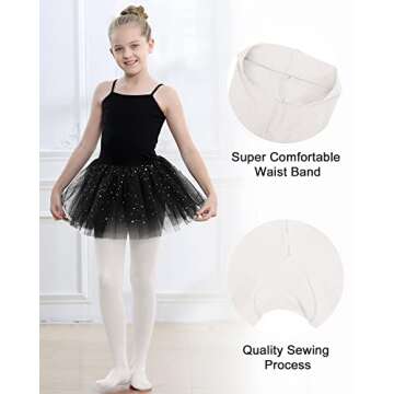 Stelle Girls Ballet Dance Students School Footed Tight (Toddler/Little Kid/Big Kid)(2WT,4-6Years)