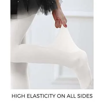 Stelle Girls Ballet Dance Students School Footed Tight (Toddler/Little Kid/Big Kid)(2WT,4-6Years)