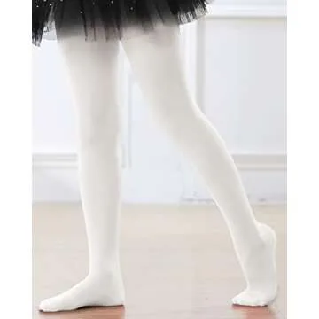 Stelle Girls Ballet Dance Students School Footed Tight (Toddler/Little Kid/Big Kid)(2WT,4-6Years)