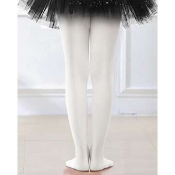Stelle Girls Ballet Dance Students School Footed Tight (Toddler/Little Kid/Big Kid)(2WT,4-6Years)