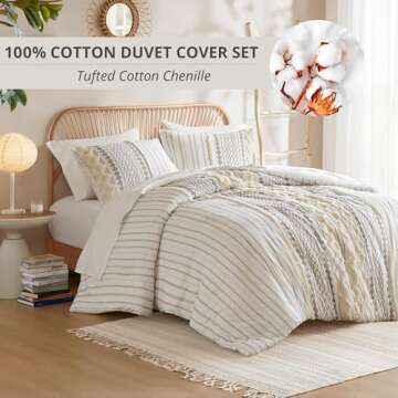 INK+IVY Imani 100% Cotton Duvet Mid Century Modern Design, All Season Comforter Cover Bedding Set, M...